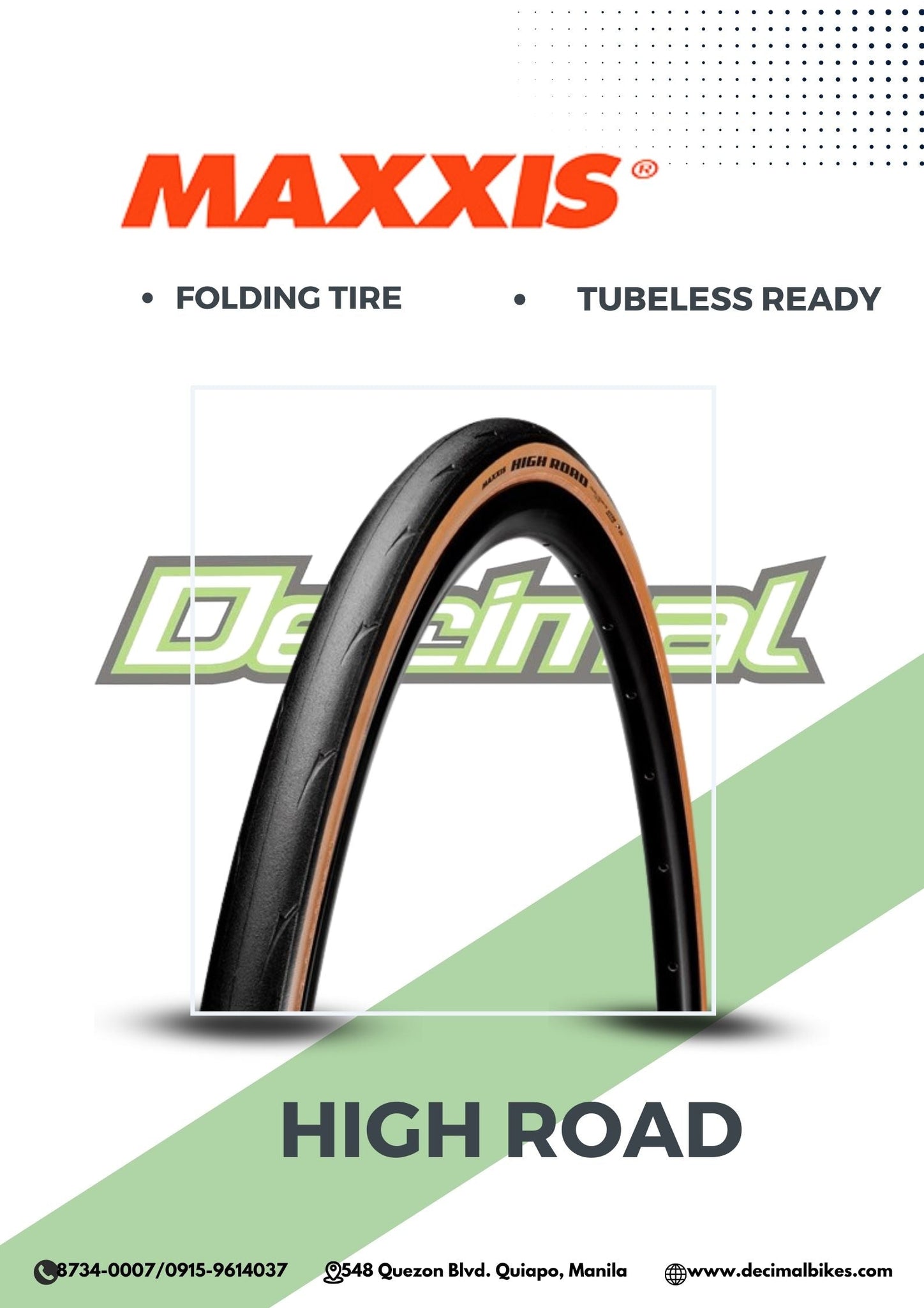 Tire High Road 700c Tubeless Ready Folding Tire Original ( SOLD PER PC. )