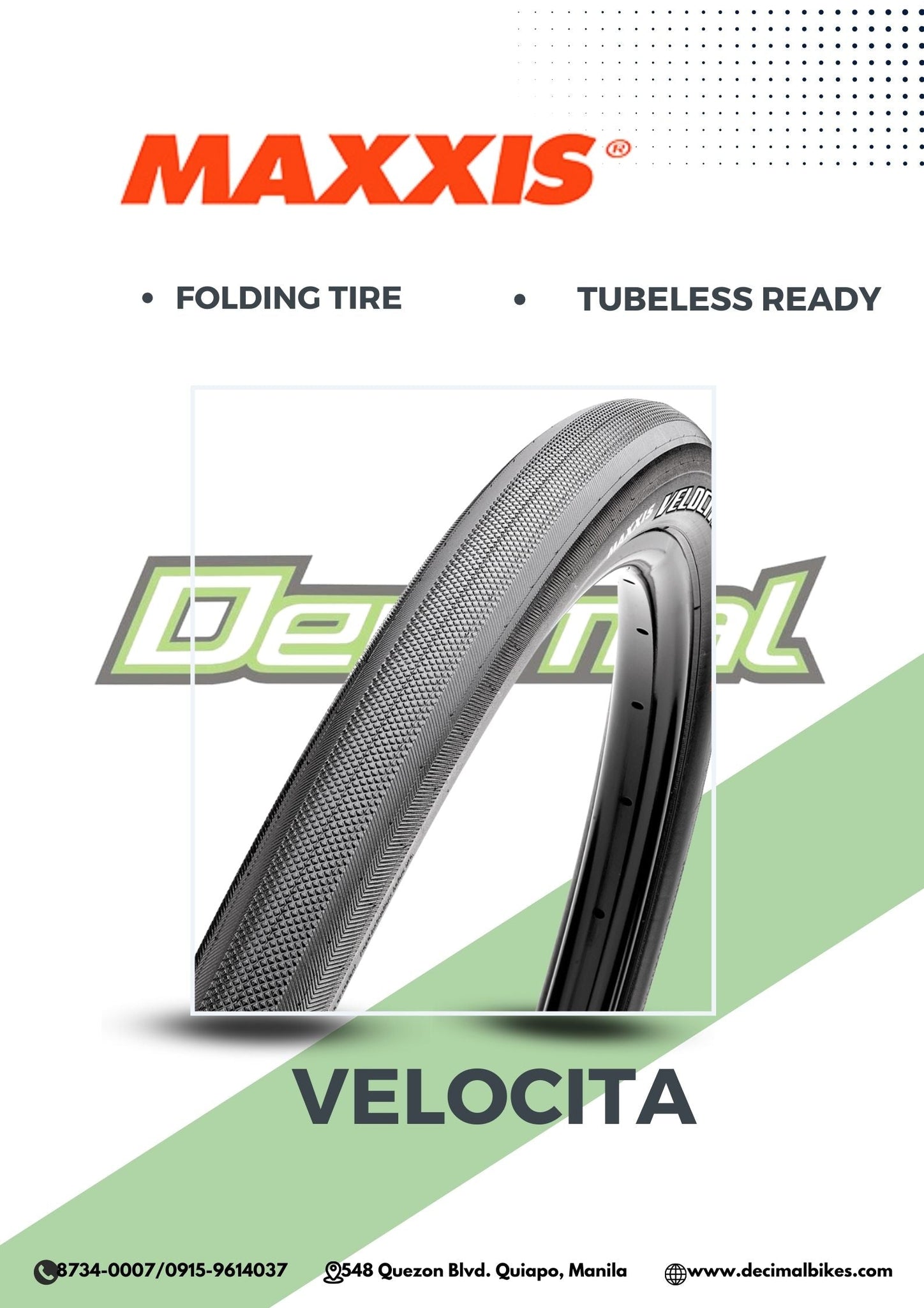 Tire Velocita 700c Tubeless Ready Folding Tire Original ( SOLD PER PC. )