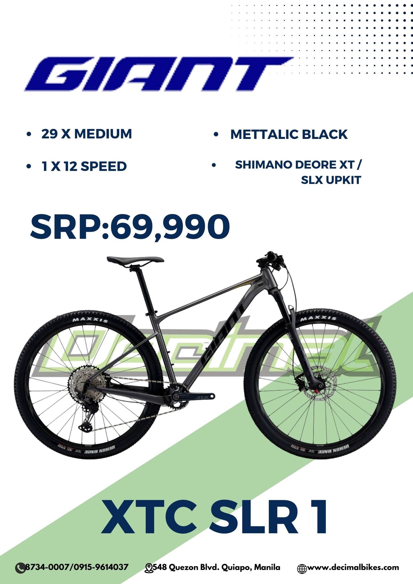 Giant Mountain Bike Giant Xtc 29er Unit XTC SLR Metallic Black