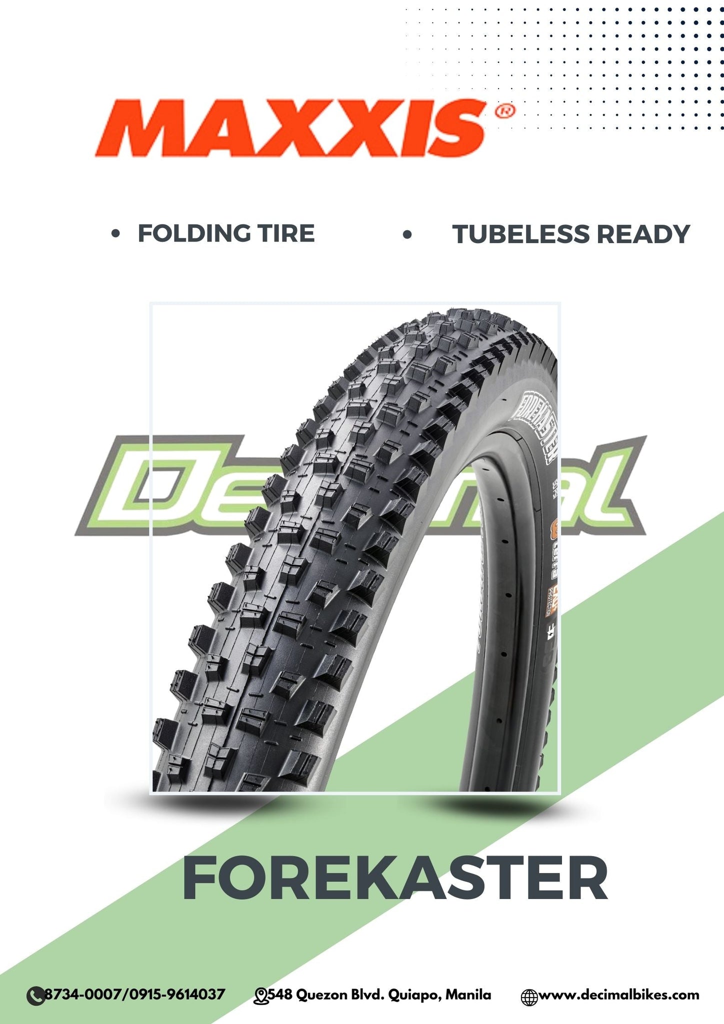 Tire Forekaster Tubeless Ready Folding Tire Tubeless Original ( SOLD PER PC. )