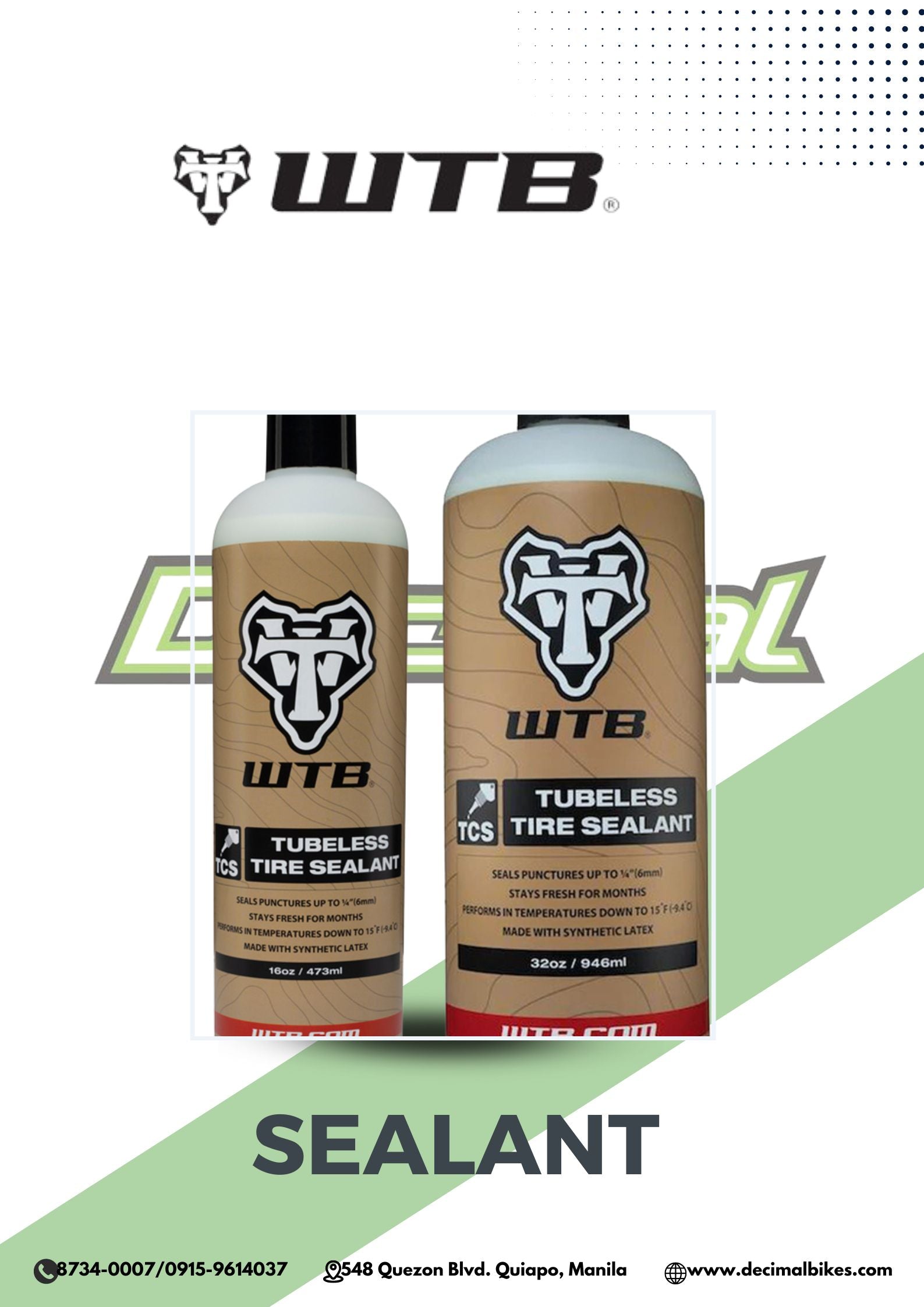 TCS TUBELESS TIRE SEALANT – Decimal Bikes