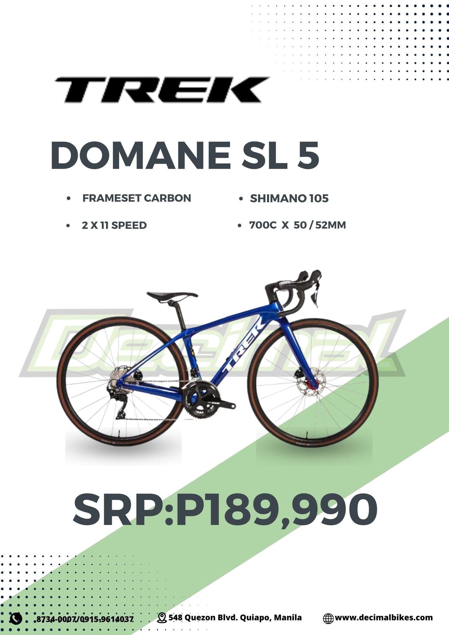 Road Bike Domane SL Disc Blue – Decimal Bikes