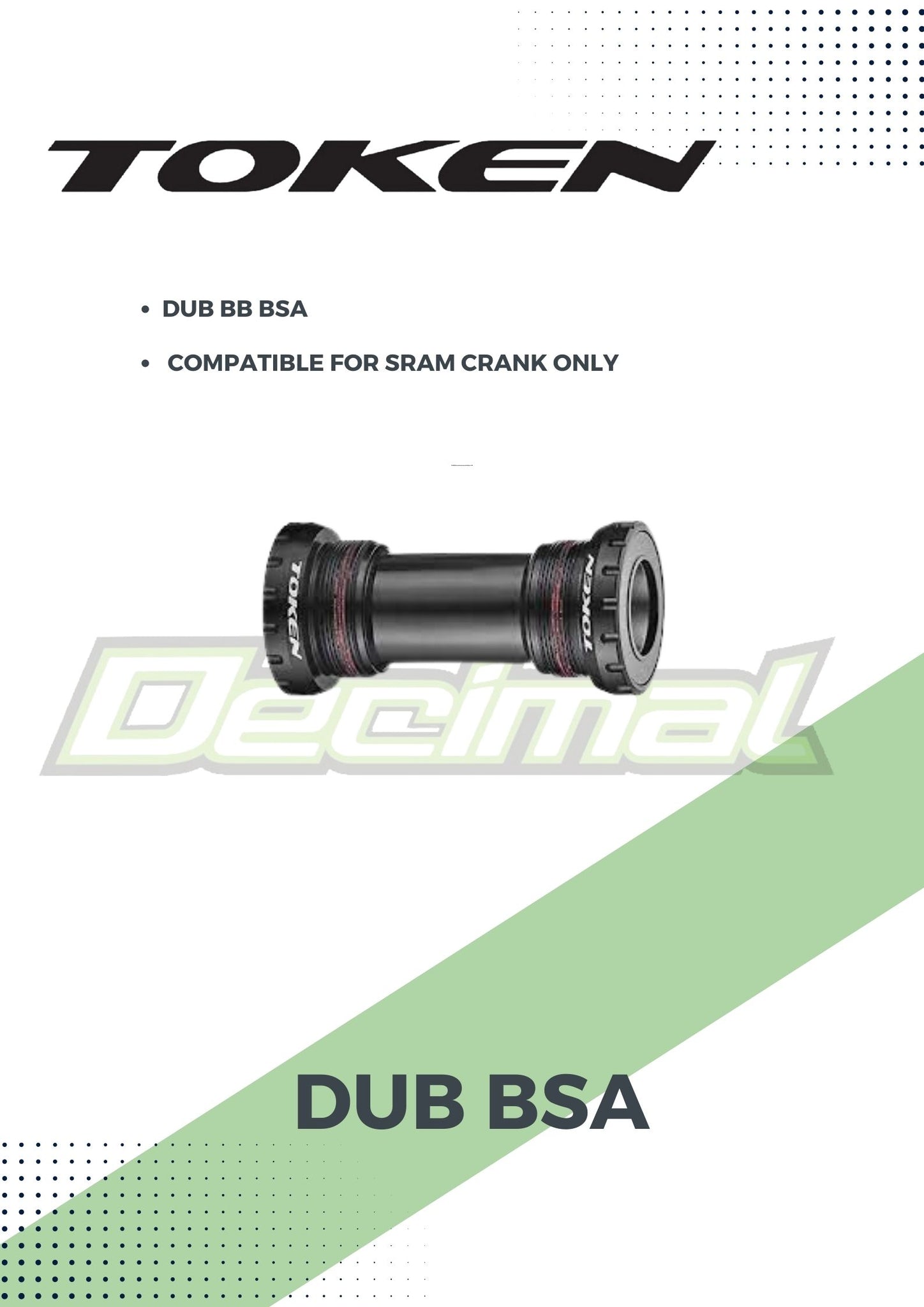 Bottom Bracket BB29 BSA (DUB)