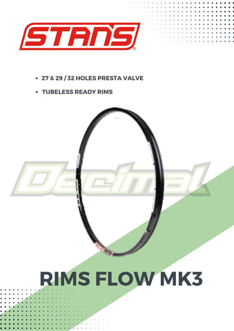 Rims Flow MK3 Original Tubeless ( SOLD AS PAIR )