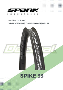 Rims Spike 33 MTB Original Sold as Pair