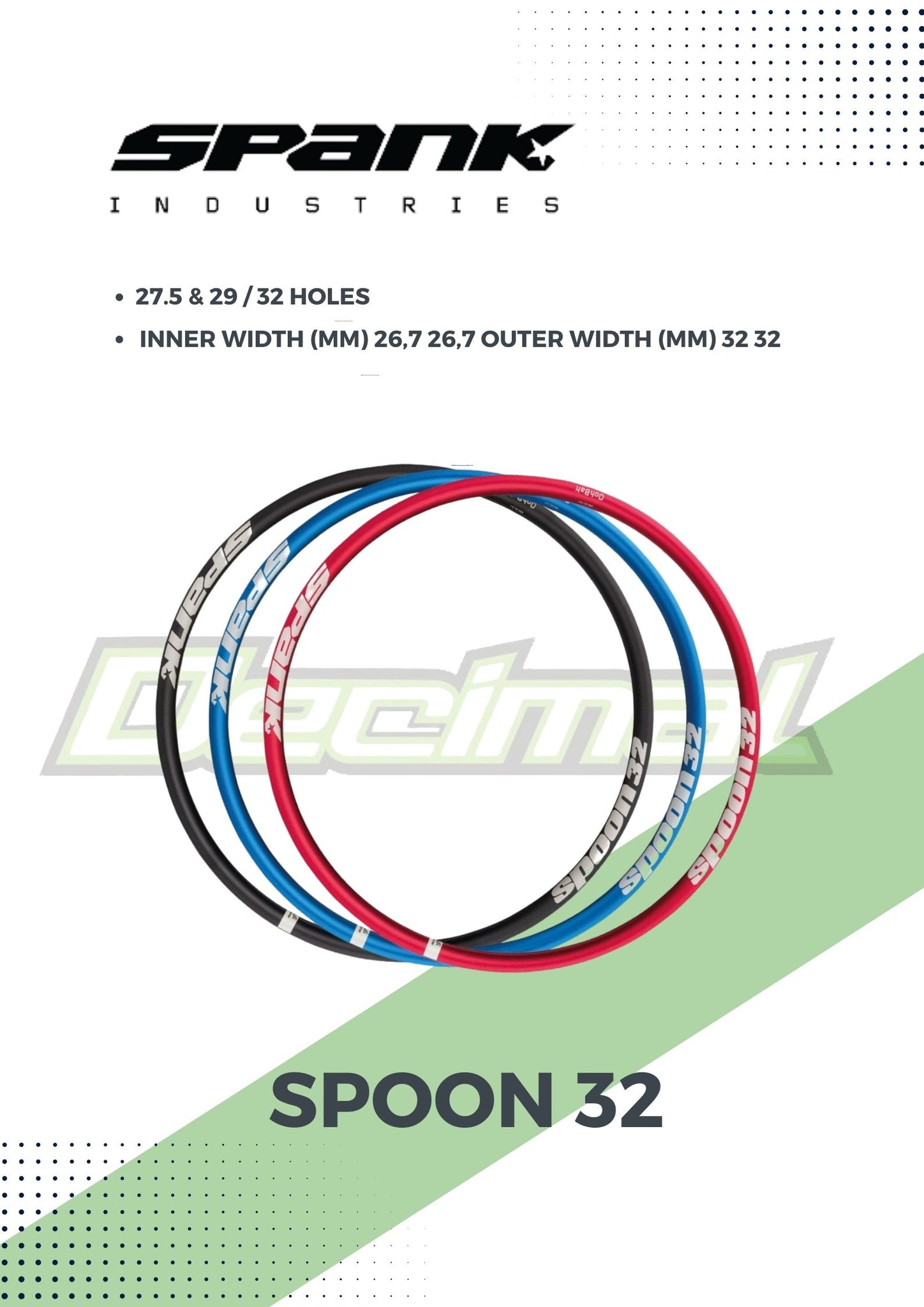 Rims Spoon 32 MTB Original Sold as Pair