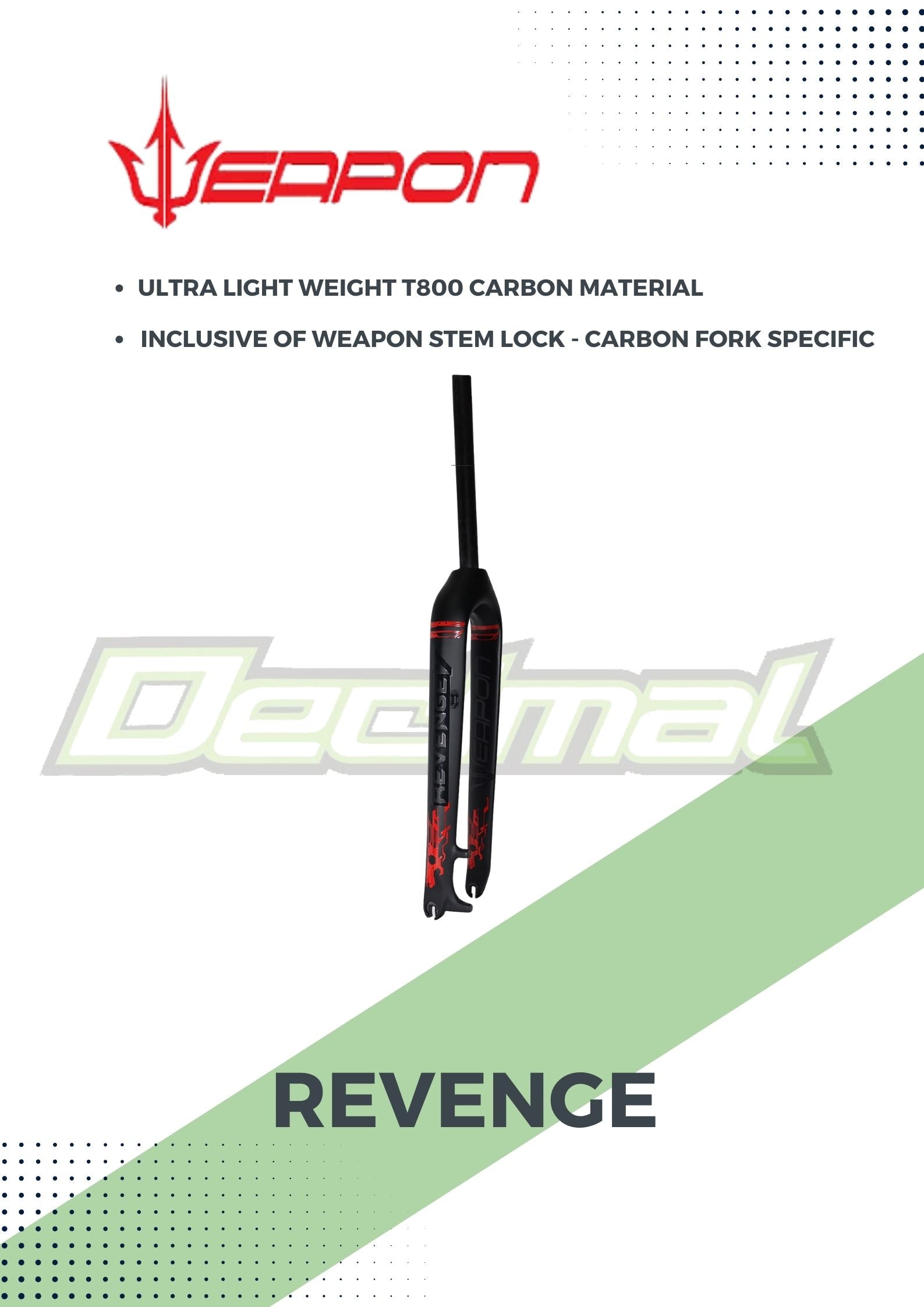 Weapon revenge rigid fork sale