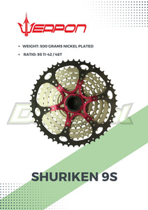 Cassette Shuriken 9S ELITE & PRO