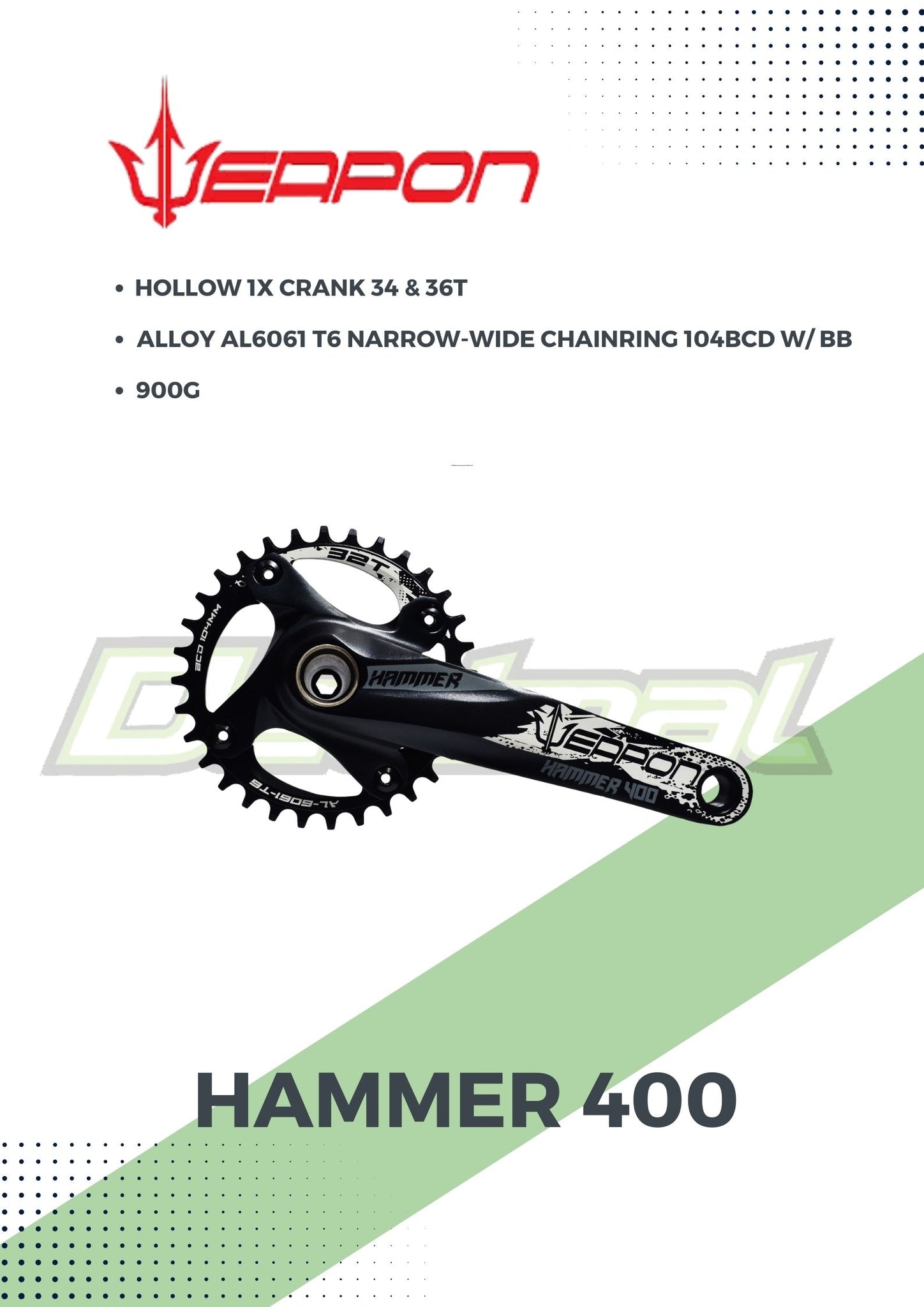 Crankset Hammer 400