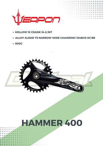 Crankset Hammer 400