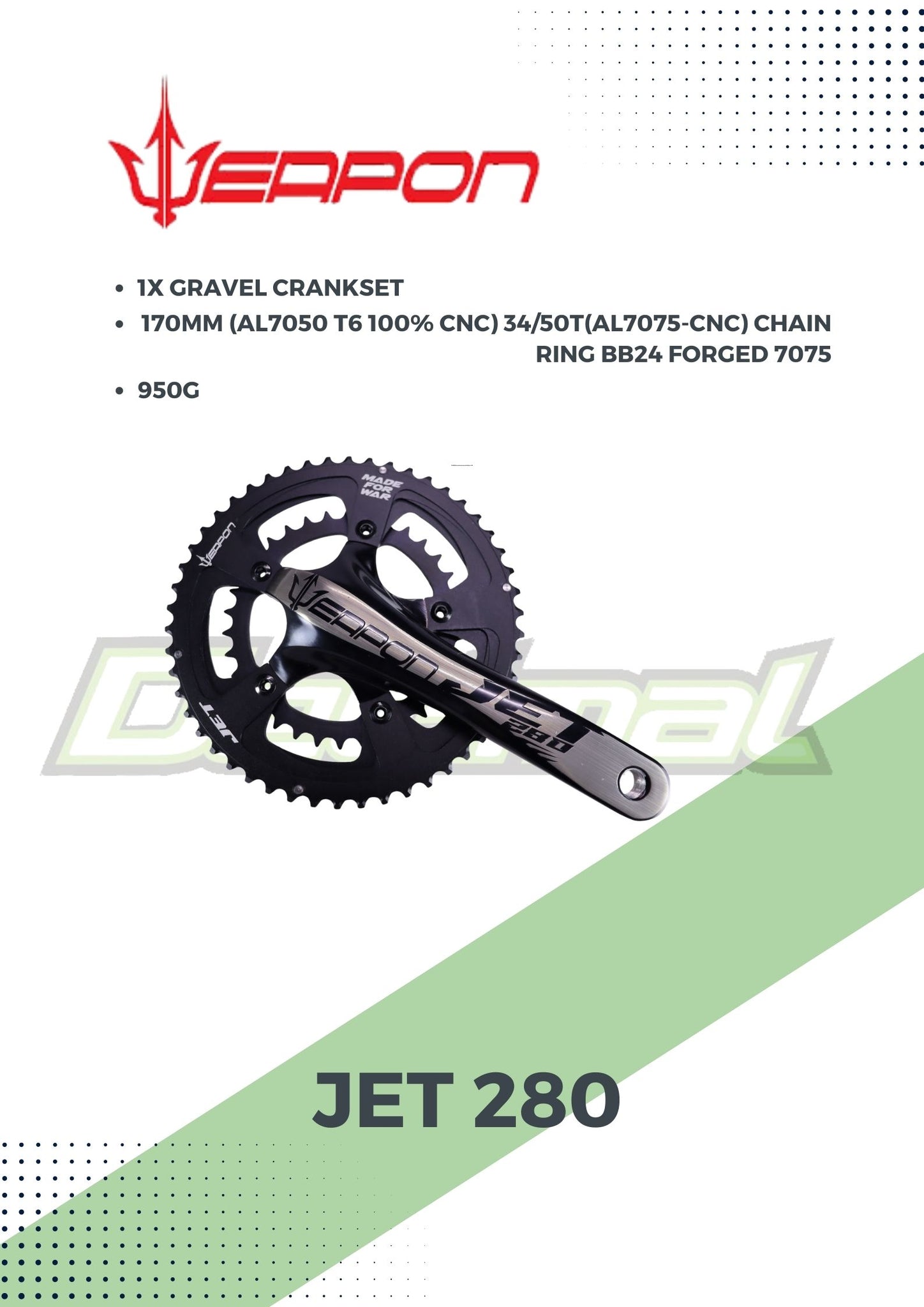 Weapon crankset 1x online price