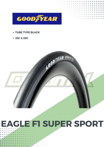 Tire 700c Eagle F1 Super Sport Tube Type Black ( SOLD PER PC. )