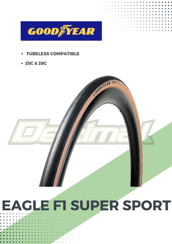 Tire 700c Eagle F1 Super Sport Tubeless Compatible Tan ( SOLD PER PC. )