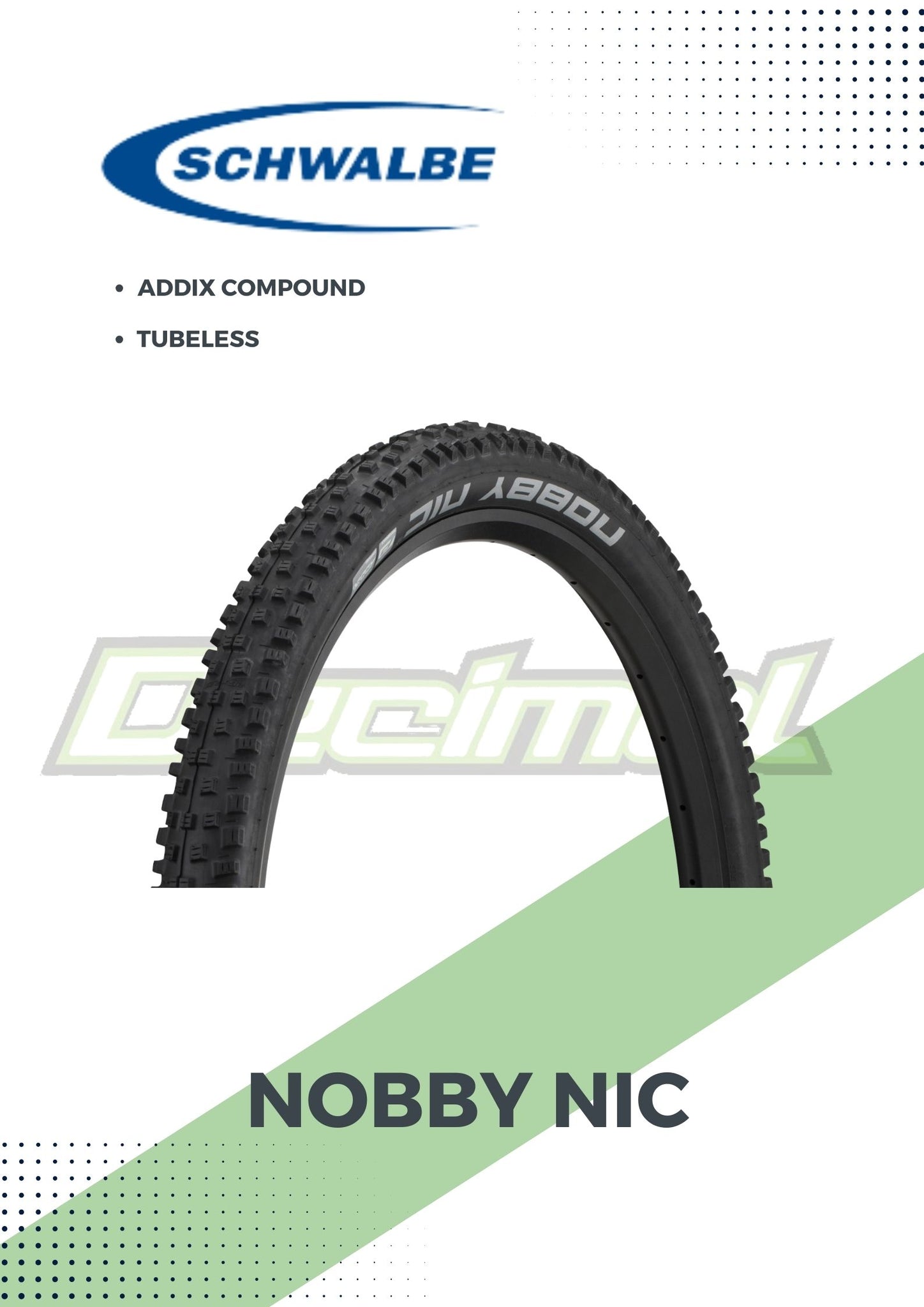 Tire Nobby Nic Black Folding Tire Tubeless Original ( SOLD PER PC. )