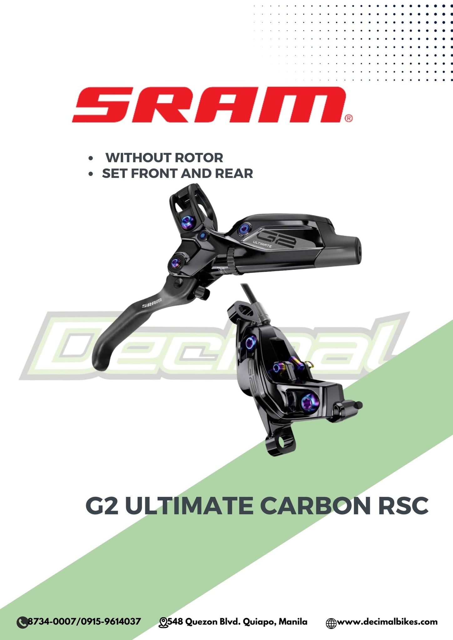 Hydraulic Disk Brakes G2 Ultimate Carbon  RSC ( Reach, SwingLink, Contact ) Rainbow Hardware