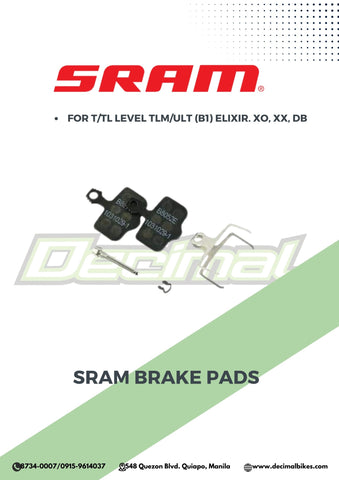 Disc Brake Pads Level T/TL Level TLM/ULT (B1) ELIXIR. XO, XX, DB
