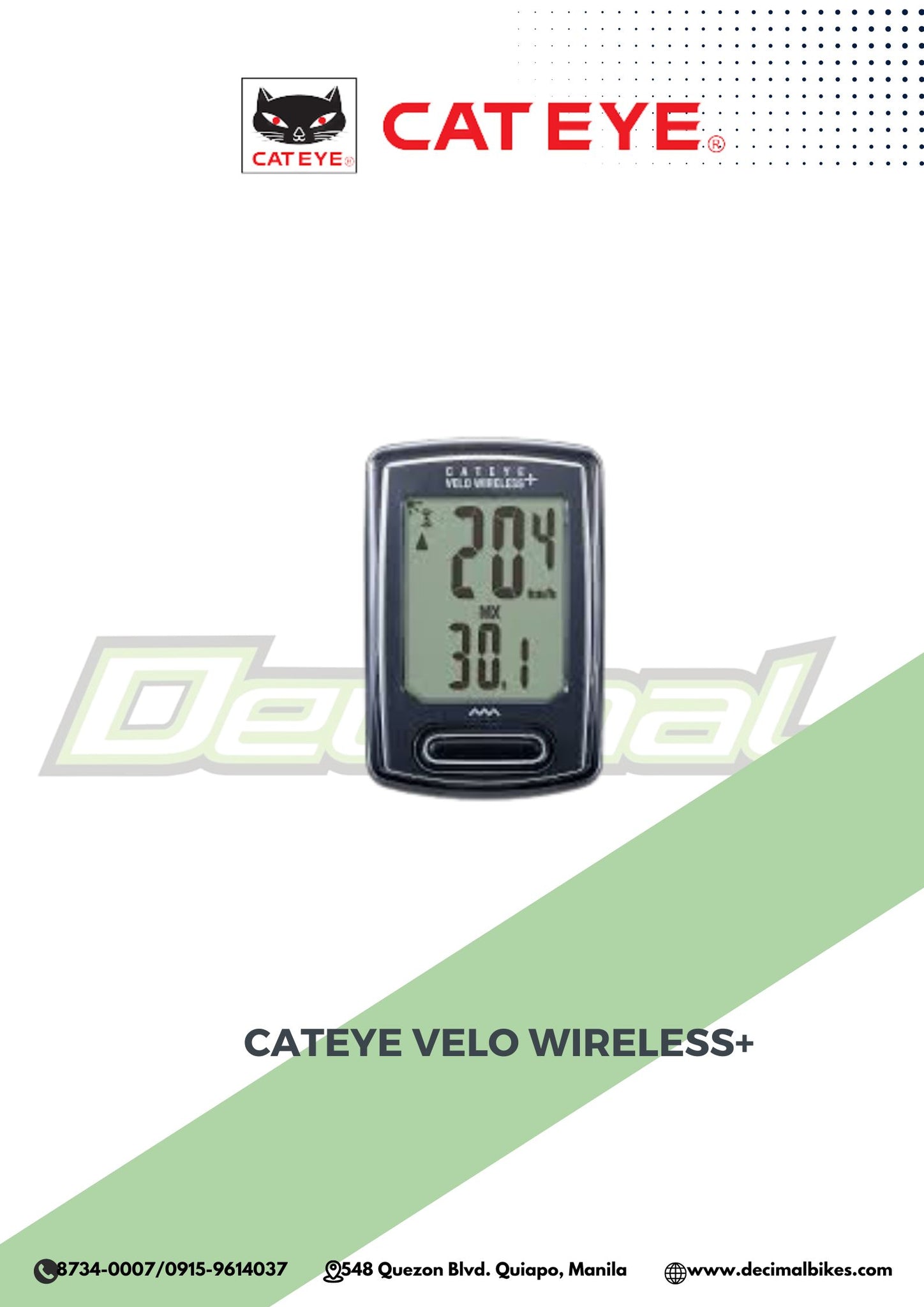 Wireless Speedometer Velo+ – Decimal Bikes