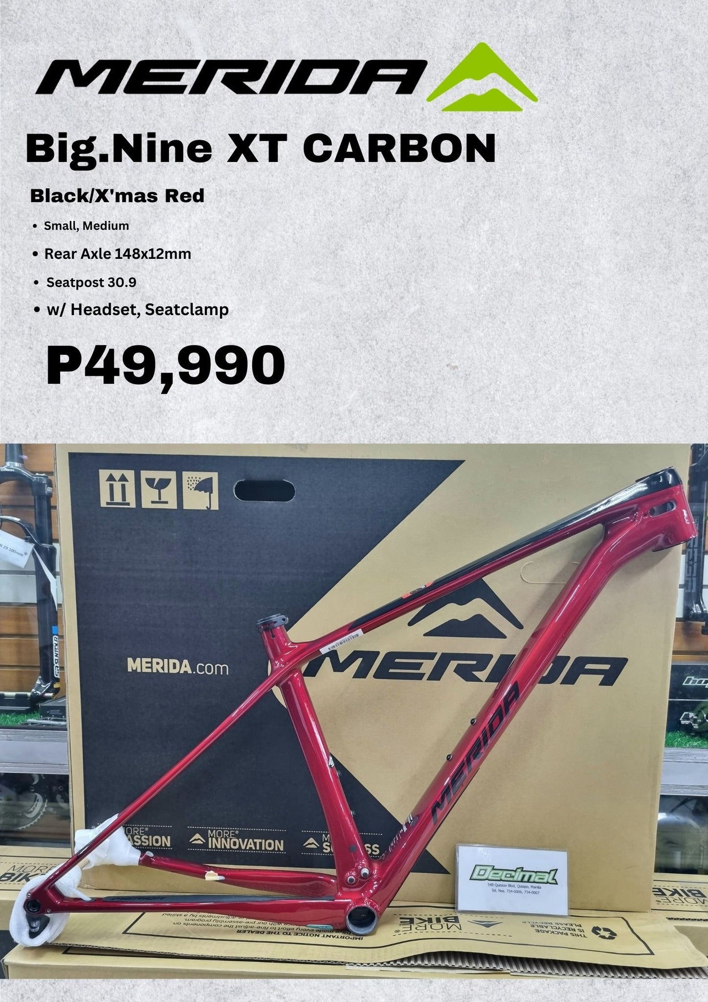 Frame Big Carbon XT Edition Red Black